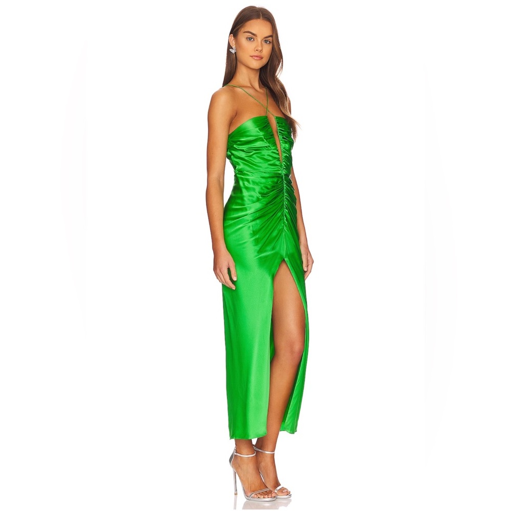 The Sei Keyhole Gathered Dress in Palm 0 - Picture 2 of 10